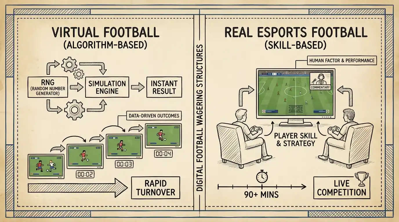 Virtueller Fussball Quoten Schweiz — Unterschied zwischen Virtual Football und eFussball Wettmärkten