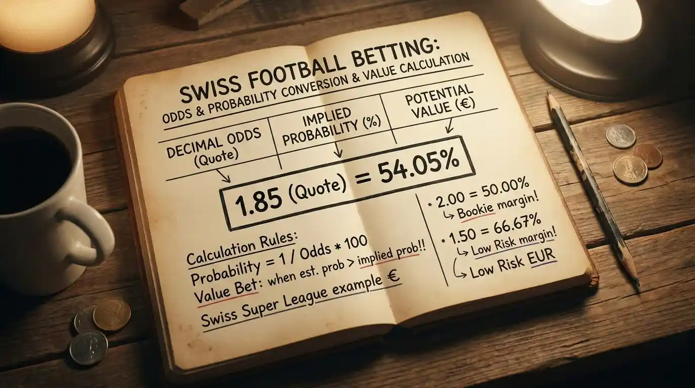 Fussball Wettquoten verstehen Schweiz — implizite Wahrscheinlichkeit und Quotenschlüssel erklärt für Anfänger