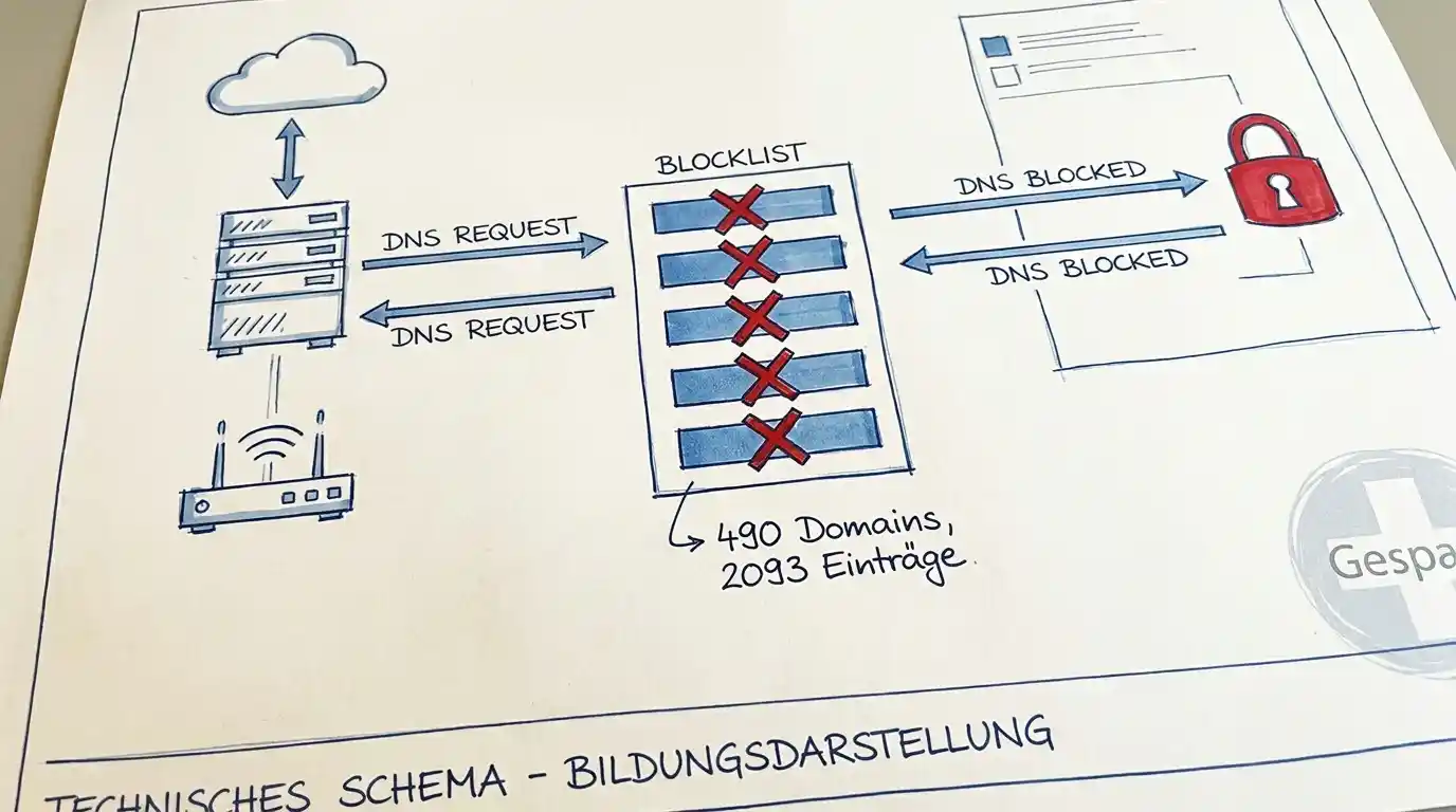 Gespa Sperrliste DNS-Blockade Schweiz 2024 — 490 gesperrte Domains und ESBK-Blockliste mit 2093 Einträgen im Überblick