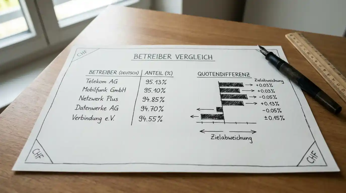 Quotenschlüssel Vergleich Schweizer Wettanbieter 2026 — Rabona 95,13% und Sportaza 95,10% gegen Sporttip im direkten Gegenüberstellung