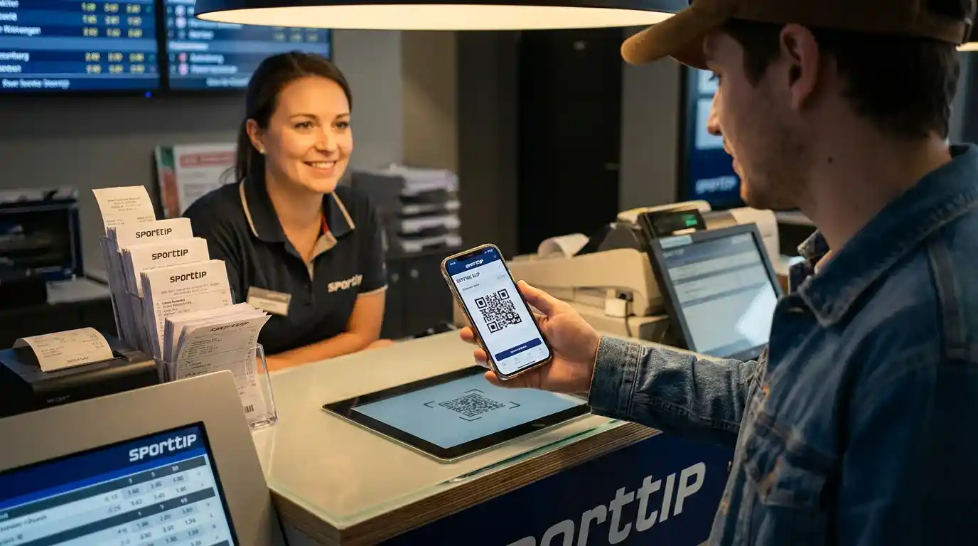 Sporttip App QR-Code Kiosk Integration Schweiz mobiles Wetten im Alltag