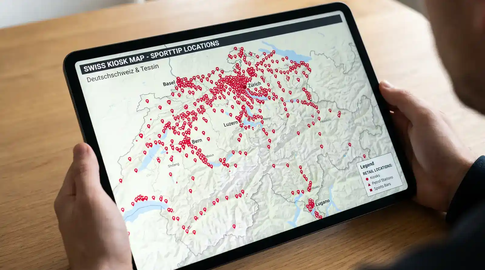 Swisslos Sporttip Verkaufsstellen Netz Schweiz mit über 4000 Kiosk Standorten