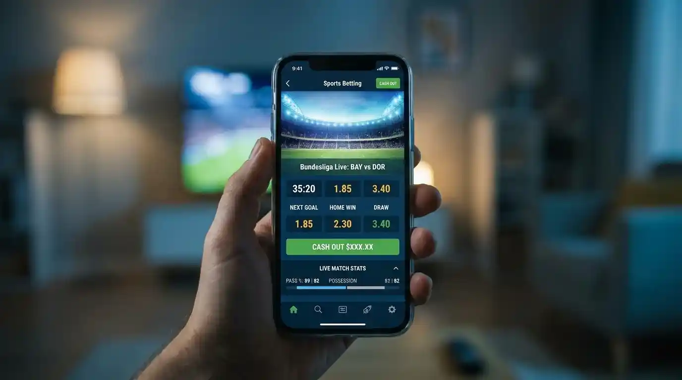 Sportwetten App Live-Funktionen Schweiz Cashout Livewetten Echtzeit Quoten für Tipper