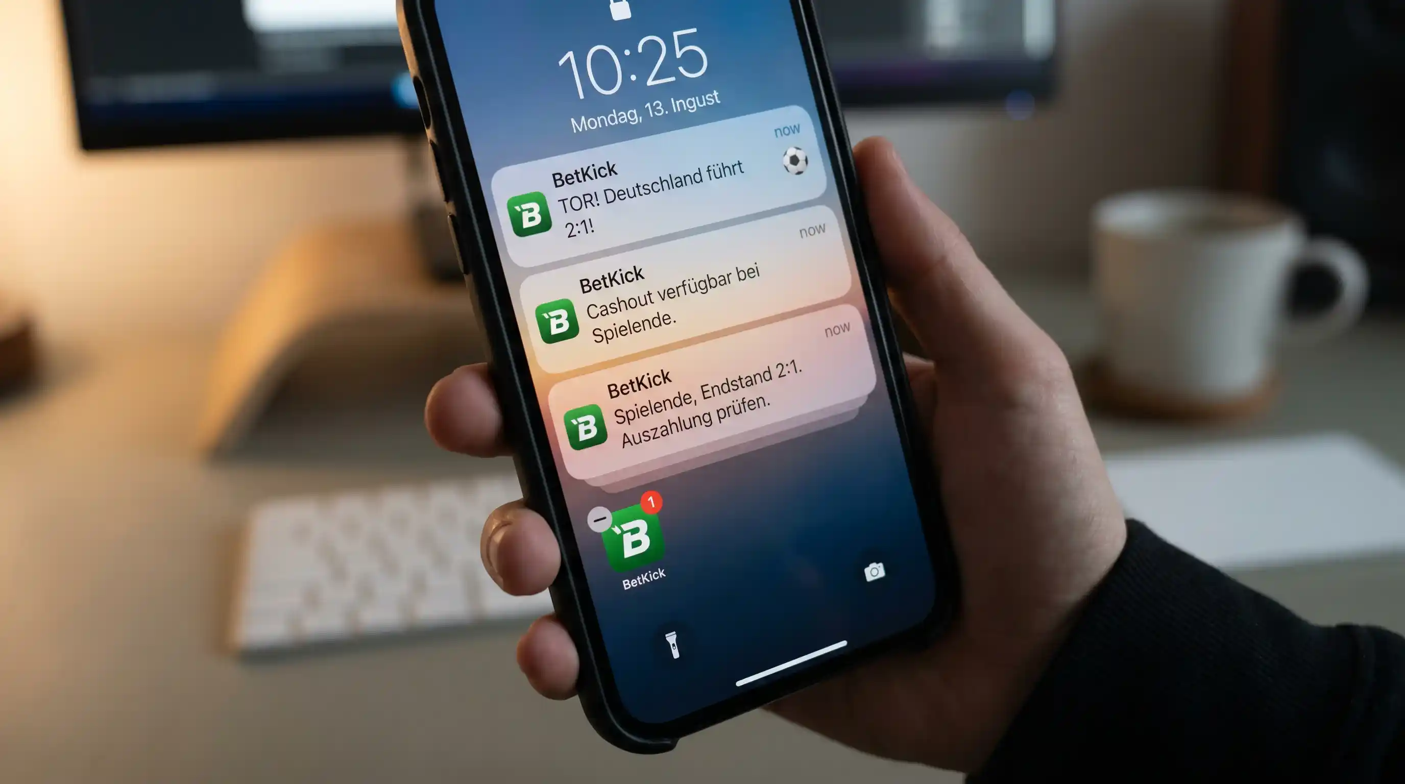Sportwetten App Push Notifikationen Schweiz Tore Cashout Benachrichtigungen mobil