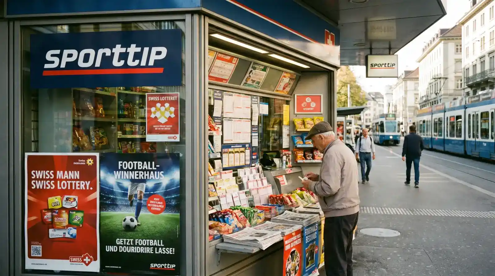 Sportwetten Kiosk Schweiz — Swisslos-Verkaufsstelle für Sporttip-Wetten vor Ort in der Deutschschweiz