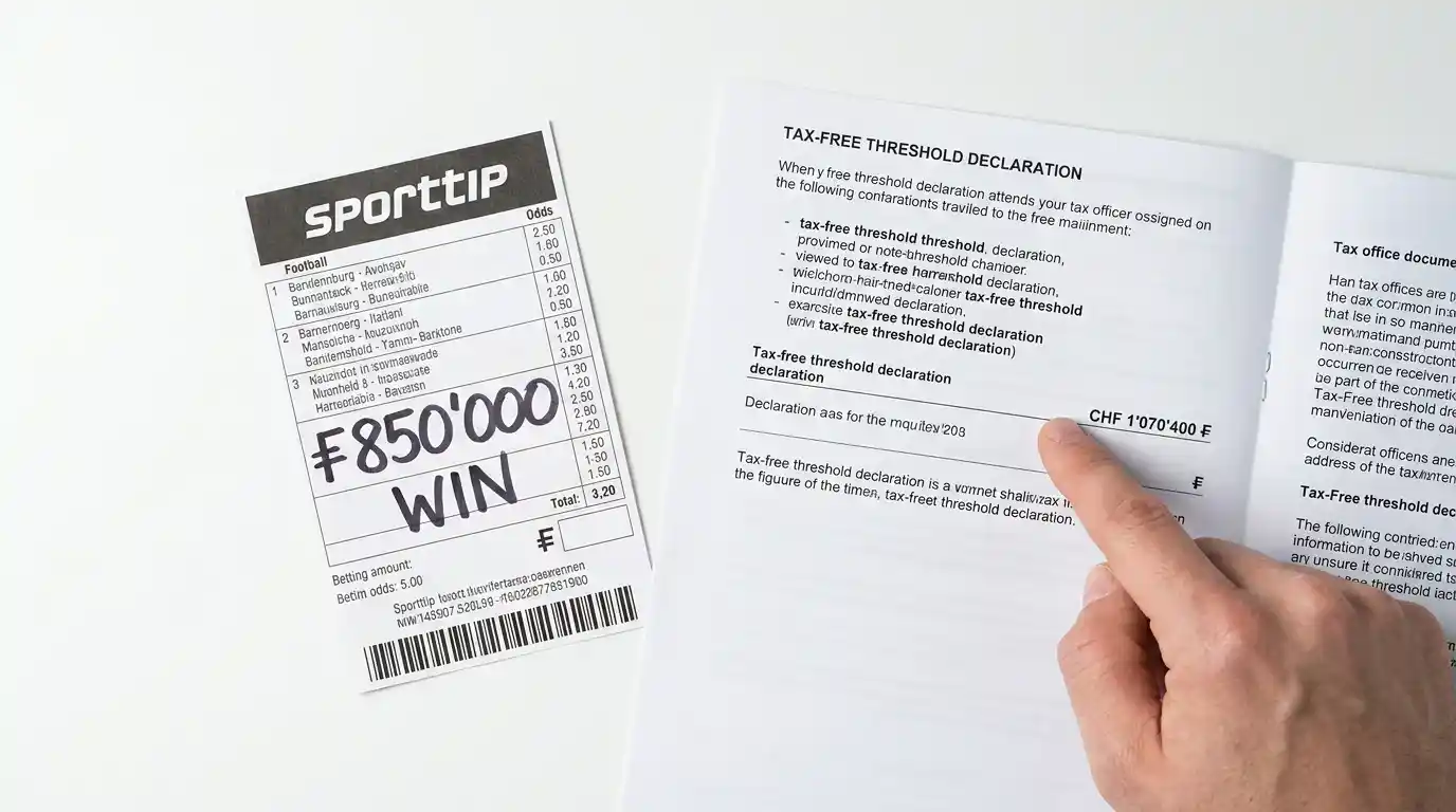 Wettsteuer Schweiz Freigrenze CHF 1070400 Sporttip Jouez Sport Steuerfreiheit legal