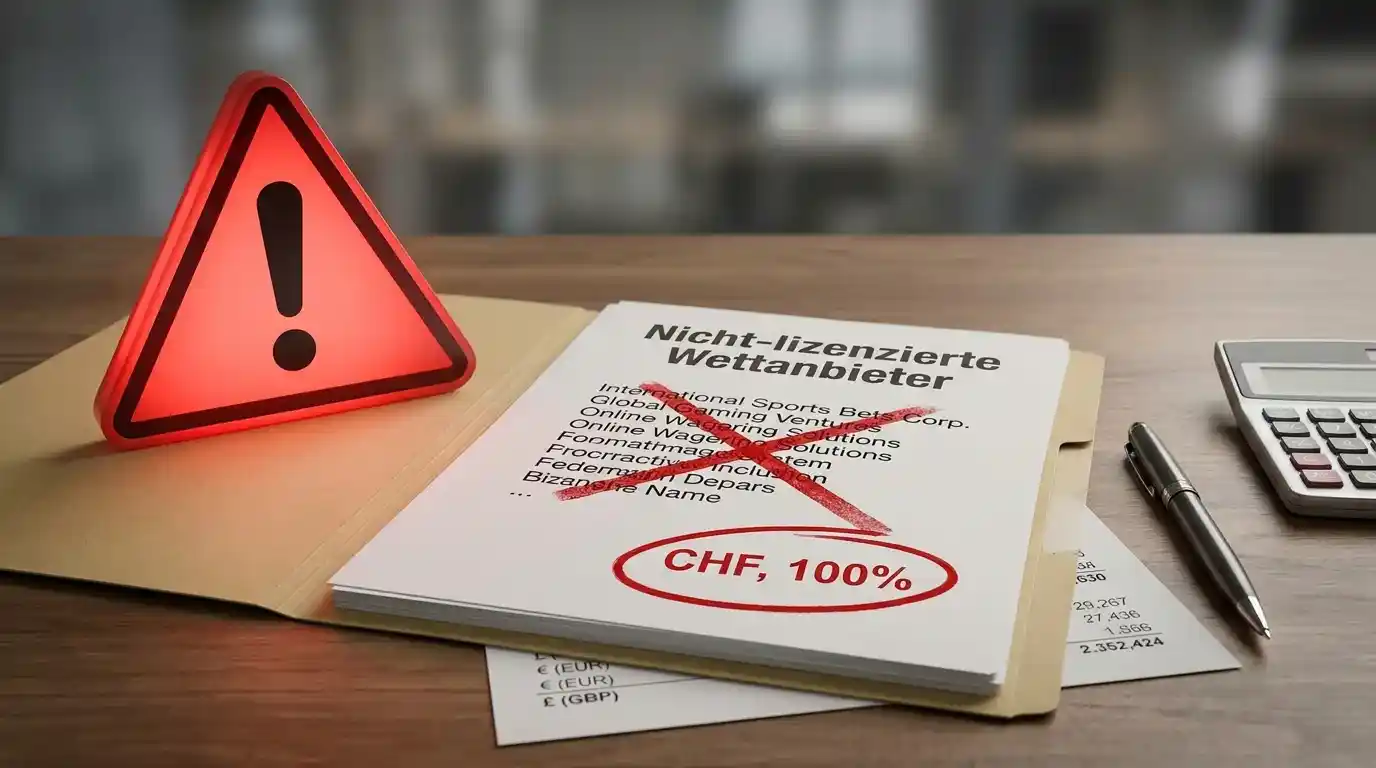 Wettsteuer Schweiz ausländische Wettanbieter volle Steuerpflicht nicht-lizenziert Gespa